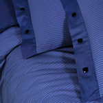 Постельное белье Sarev NEW FANCY STRIPE хлопковый сатин lacivert 1,5 спальный, фото, фотография