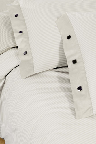 Постельное белье Sarev NEW FANCY STRIPE хлопковый сатин ekru 1,5 спальный, фото, фотография