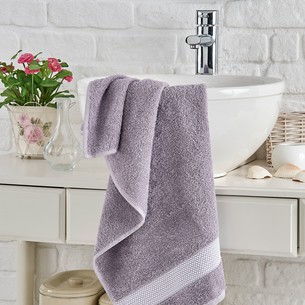 Полотенце для ванной DO&CO SATURN хлопковая махра лиловый 50х90
