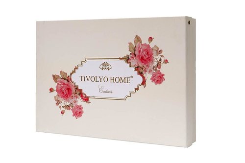 Подарочный набор полотенец для ванной 2 пр. Tivolyo Home ORTENSIA хлопковая махра розовый, фото, фотография
