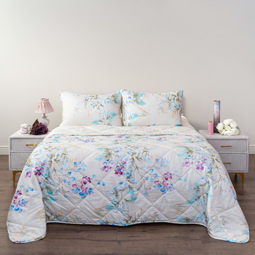 Постельное белье без пододеяльника с одеялом Siberia МАССИМО хлопковый экокотон V7 1,5 спальный, фото, фотография