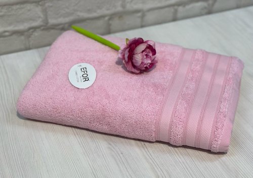 Полотенце для ванной Efor NEW KOLLECTION хлопковая махра розовый 90х150, фото, фотография