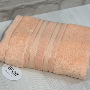 Полотенце для ванной Efor NEW KOLLECTION хлопковая махра персиковый 90х150