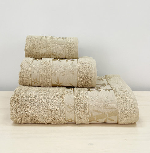 Набор полотенец для ванной в подарочной упаковке 3 пр. Pupilla ELIT бамбуковая махра V3, фото, фотография