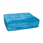 Плед-покрывало Evlen SUPER SOFT СЕРДЦЕ велсофт гoлубoй 180х240, фото, фотография