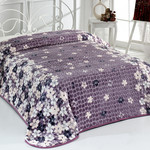 Плед-покрывало Evlen SUPER SOFT велсофт сиреневый 220х240, фото, фотография