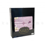 Плед-покрывало Evlen SUPER SOFT велсофт пудровый+фиолетовый 220х240, фото, фотография
