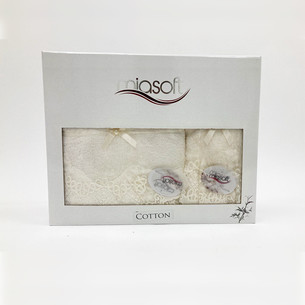 Набор полотенец для ванной в подарочной упаковке 50х90, 70х140 Miasoft LARA хлопковая махра