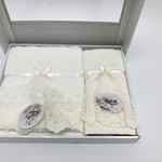 Набор полотенец для ванной в подарочной упаковке 50х90, 70х140 Miasoft LARA хлопковая махра, фото, фотография