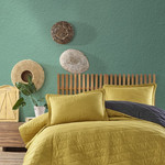 Покрывало Karven LORNA хлопковый ранфорс жёлтый 240х260, фото, фотография