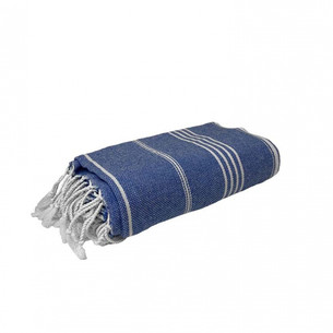 Пляжное полотенце, парео, палантин (пештемаль) Karven SULTAN хлопок blue 90х170