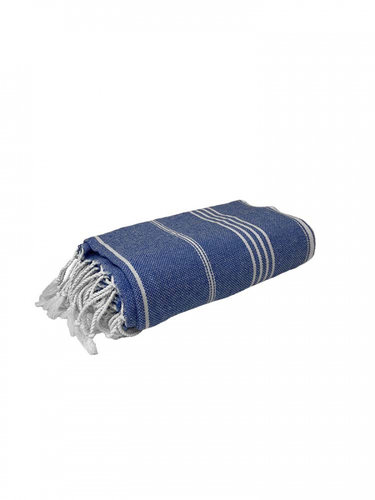 Пляжное полотенце, парео, палантин (пештемаль) Karven SULTAN хлопок blue 90х170, фото, фотография