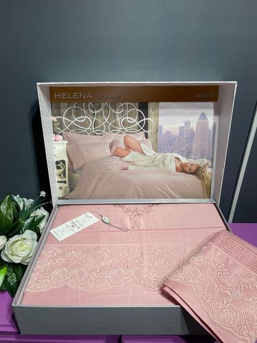 Постельное белье Maison Dor HELENA хлопковый сатин грязно-розовый 1,5 спальный, фото, фотография