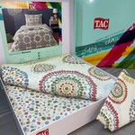 Комплект подросткового постельного белья TAC GENC MODASI RAMONA хлопковый ранфорс бежевый 1,5 спальный, фото, фотография