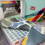 Комплект подросткового постельного белья TAC GENC MODASI HOLDEN хлопковый ранфорс синий евро, фото, фотография