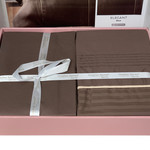 Постельное белье Karven DELUXE ELEGANT хлопковый ранфорс brown 1,5 спальный, фото, фотография