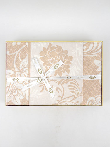 Постельное белье Hobby Home Collection JARDIN хлопковый ранфорс gold 1,5 спальный, фото, фотография