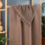 Полотенце для ванной DO&CO WAFFLE хлопок коричневый 50х90, фото, фотография