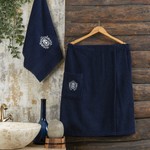 Набор для сауны мужской Juanna BRODE махра хлопок синий, фото, фотография