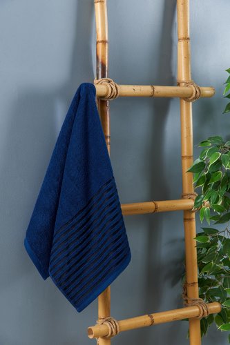 Полотенце для ванной DO&CO CLASS хлопковая махра синий 70х140, фото, фотография