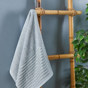 Полотенце для ванной DO&CO CLASS хлопковая махра серый 50х90