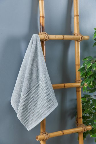Полотенце для ванной DO&CO CLASS хлопковая махра серый 70х140, фото, фотография