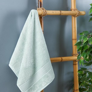 Полотенце для ванной DO&CO AQUA бамбуко-хлопковая махра зелёный 50х90