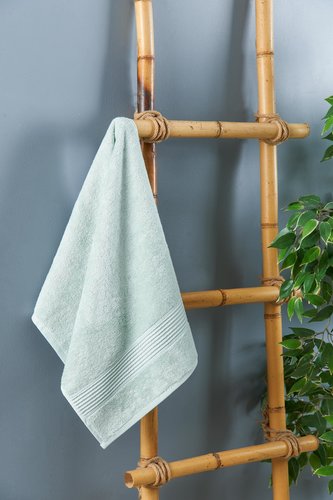 Полотенце для ванной DO&CO AQUA бамбуко-хлопковая махра зелёный 50х90, фото, фотография