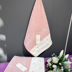 Полотенце для ванной Maison Dor LAVOINE BUTTERFLY хлопковая махра грязно-розовый 50х100