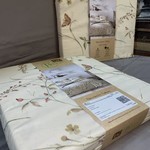 Постельное белье TAC ЭКО MELLE хлопковый ранфорс кремовый 1,5 спальный, фото, фотография