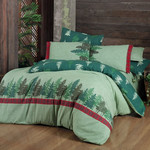 Постельное белье Sarev ALBA хлопковая фланель yesil 1,5 спальный, фото, фотография