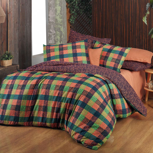 Постельное белье Sarev RONA хлопковая фланель oranj 1,5 спальный, фото, фотография