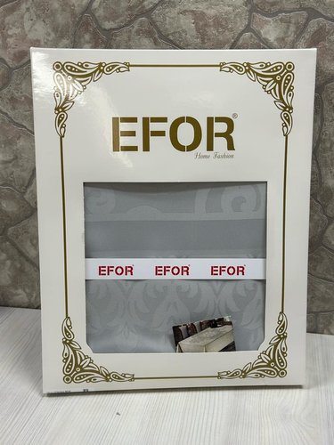Скатерть прямоугольная Efor ESILA жаккард серый 160х220, фото, фотография