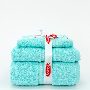 Набор полотенец для ванной 3 шт. Hobby Home Collection RAINBOW хлопковая махра o. yesil