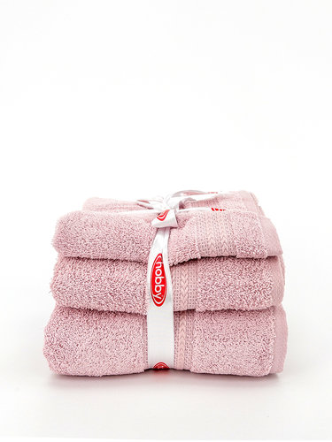 Набор полотенец для ванной 3 шт. Hobby Home Collection RAINBOW хлопковая махра pudra, фото, фотография