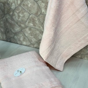 Набор полотенец для ванной 50х90, 70х140 Pupilla TOMURCUK хлопковая махра светло-розовый