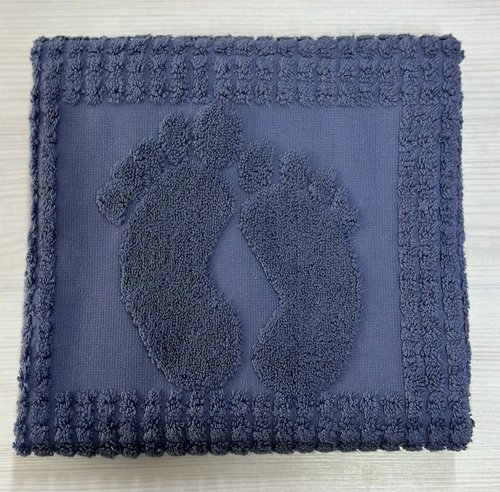 Коврик Efor хлопковая махра тёмно-синий 50х70, фото, фотография