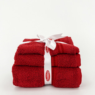 Набор полотенец для ванной 3 шт. Hobby Home Collection RAINBOW хлопковая махра kirmizi