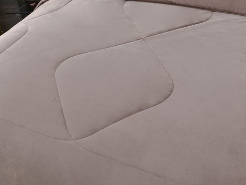 Постельное белье без пододеяльника с одеялом Sofi De Marko ЭНРИКЕ хлопковый сатин кофейный 1,5 спальный, фото, фотография