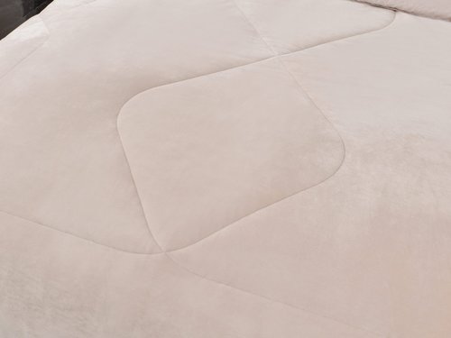 Постельное белье без пододеяльника с одеялом Sofi De Marko ЭНРИКЕ хлопковый сатин кремовый семейный, фото, фотография