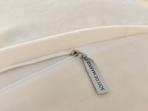 Постельное белье без пододеяльника с одеялом Sofi De Marko ЭНРИКЕ хлопковый сатин молочный евро, фото, фотография