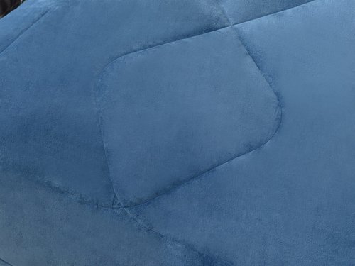 Постельное белье без пододеяльника с одеялом Sofi De Marko ЭНРИКЕ хлопковый сатин синий семейный, фото, фотография