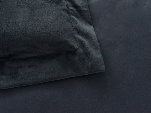 Постельное белье без пододеяльника с одеялом Sofi De Marko ЭНРИКЕ хлопковый сатин чёрный семейный, фото, фотография