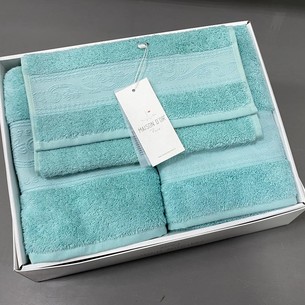 Набор полотенец для ванной 3 пр. Maison Dor EXELLENCE хлопковая махра бирюзовый