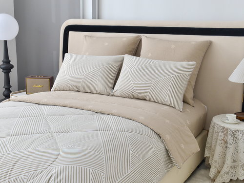 Постельное белье без пододеяльника с одеялом Sofi De Marko РИШЕЛЬЕ хлопковый сатин V18 1,5 спальный, фото, фотография