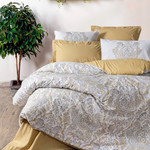 Постельное белье Cotton Box BOHEM NAJVA хлопковый ранфорс hardal евро, фото, фотография