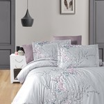 Постельное белье Karven WISTERIA хлопковый сатин lilac 1,5 спальный, фото, фотография