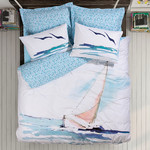 Постельное белье Cotton Box MARITIME SAIL хлопковый ранфорс mavi евро, фото, фотография