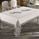 Скатерть прямоугольная Efor IRMAK GARDENYA полиэстер синий 160х220, фото, фотография