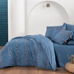 Постельное белье Sarev FANCY TANYA хлопковый поплин mavi 1,5 спальный, фото, фотография